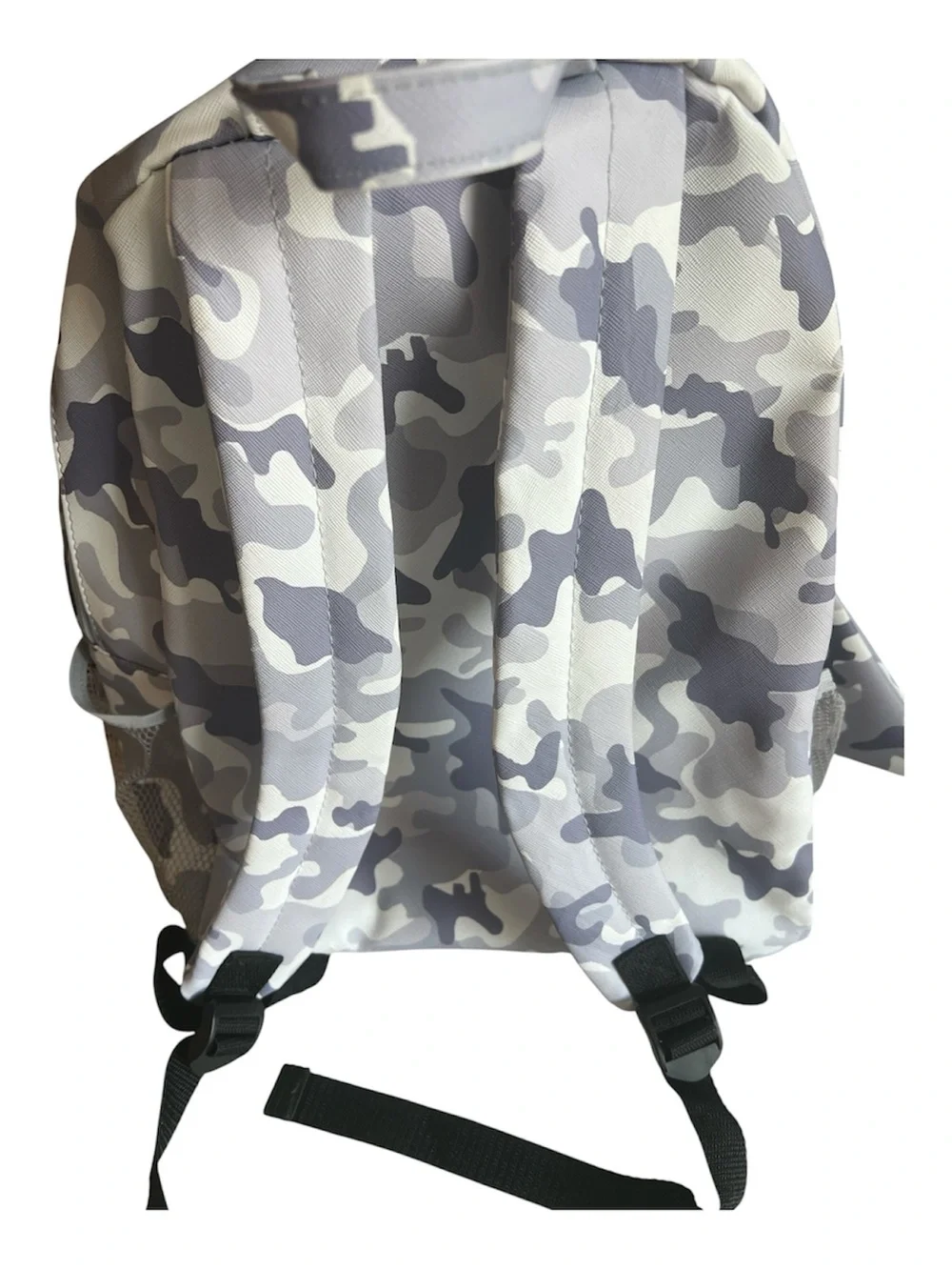 Camouflage Shark-Tooth Backpack for kids - Gray & White with Red Accent